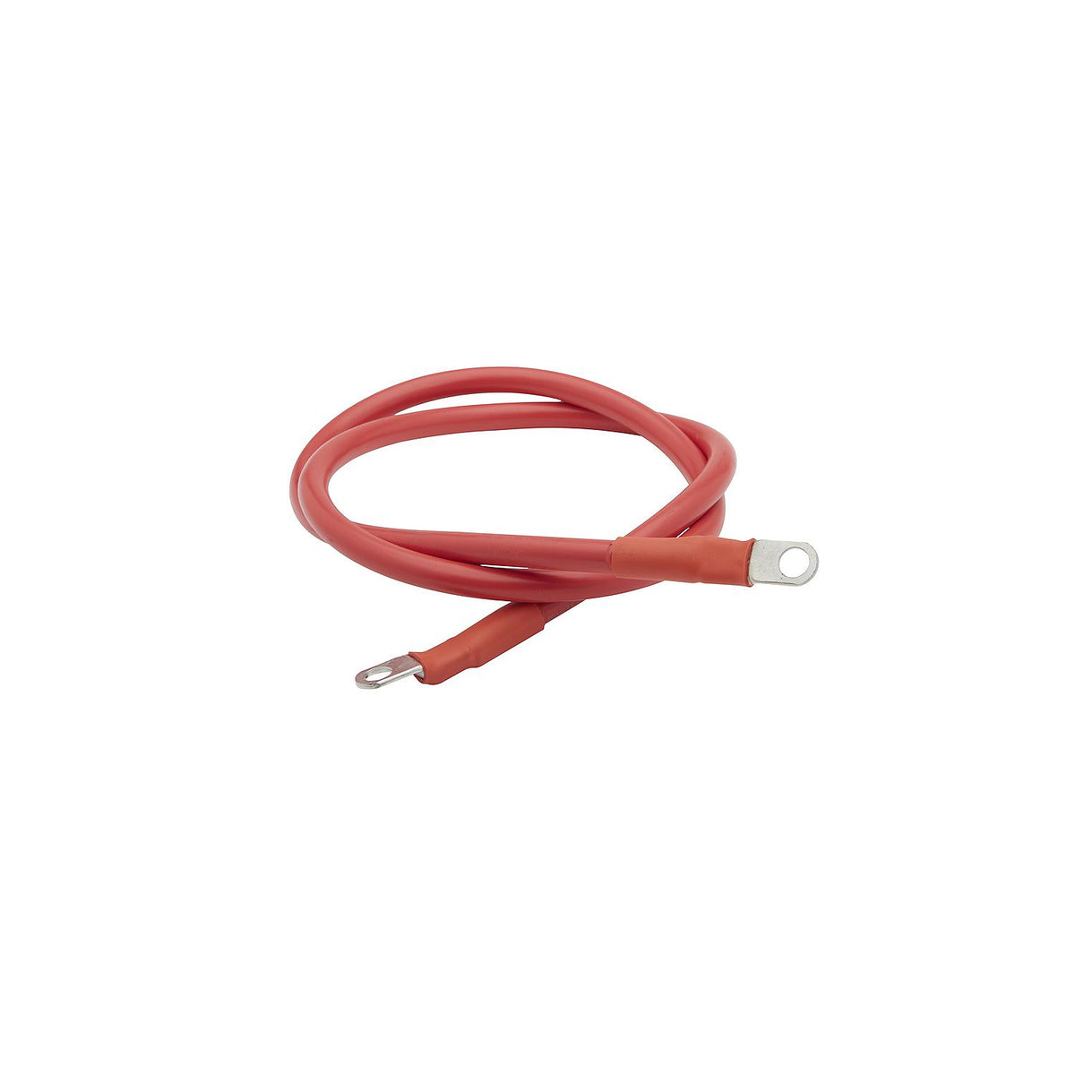 Tinned Copper Battery Assembly, 2 AWG, Red, 4ft