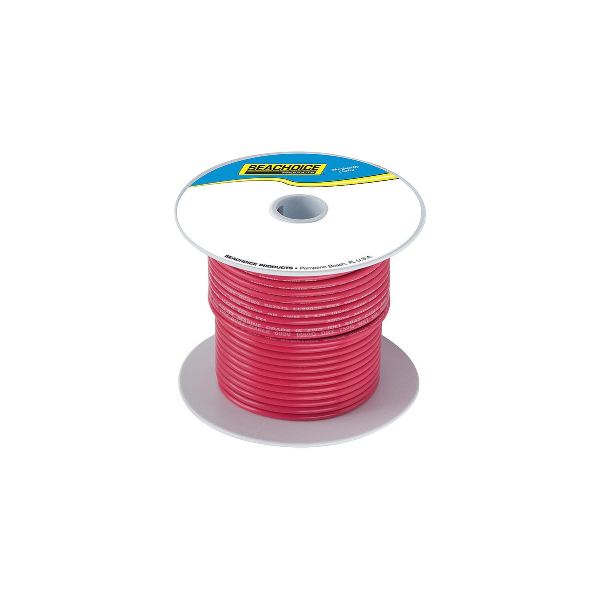 Tinned Copper Marine Wire, 8 AWG, Red, 100ft