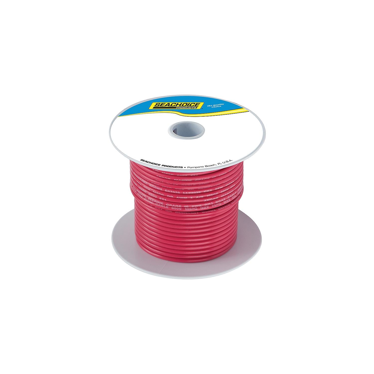 Tinned Copper Marine Wire, 4 AWG, Red, 50ft