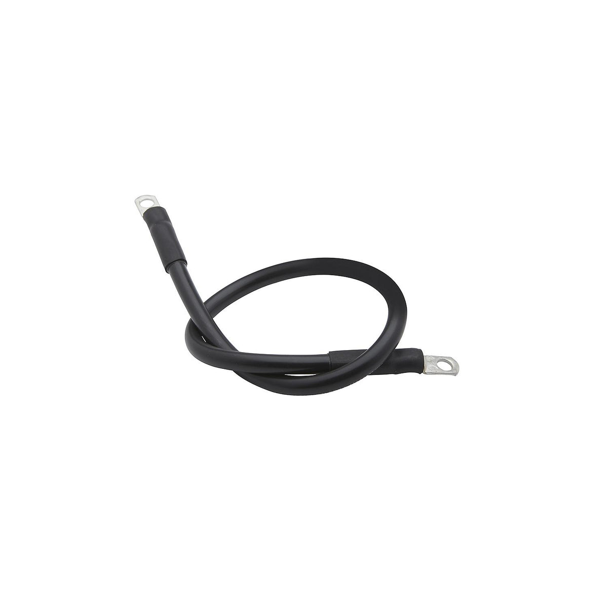 Tinned Copper Battery Assembly, 4 AWG, Black, 2ft
