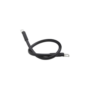 Tinned Copper Battery Assembly, 4 AWG, Black, 2ft