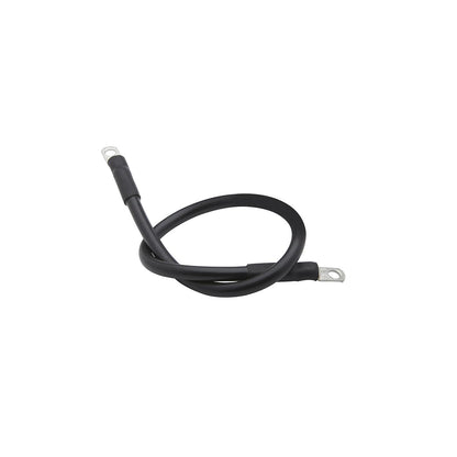 Tinned Copper Battery Assembly, 4 AWG, Black, 2ft