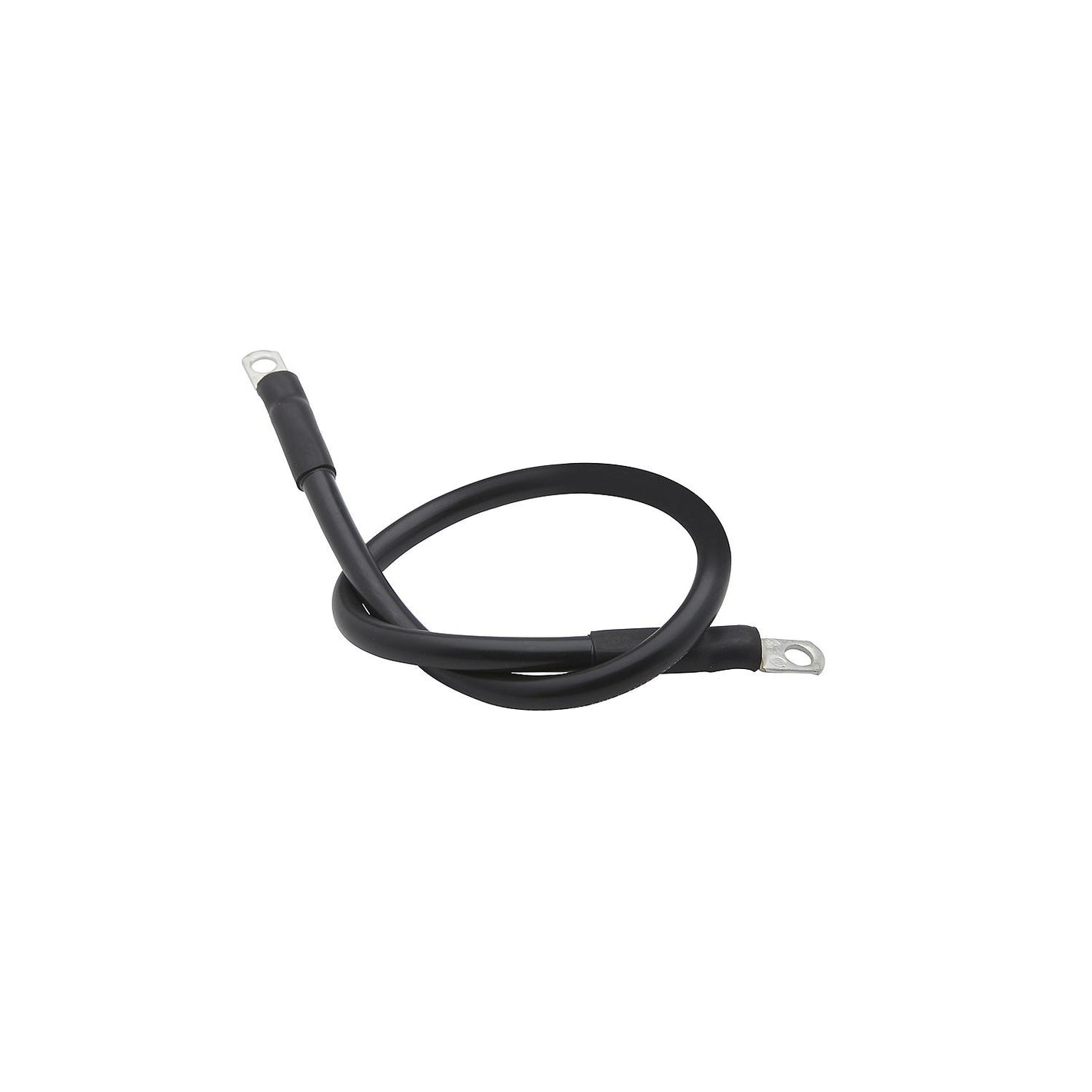Tinned Copper Battery Assembly, 4 AWG, Black, 2ft