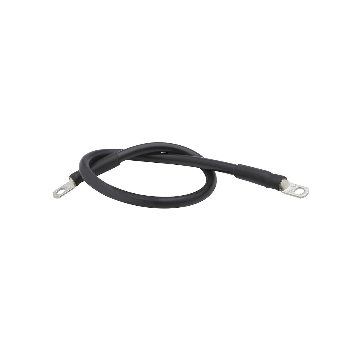 Tinned Copper Battery Assembly, 4 AWG, Black, 2ft