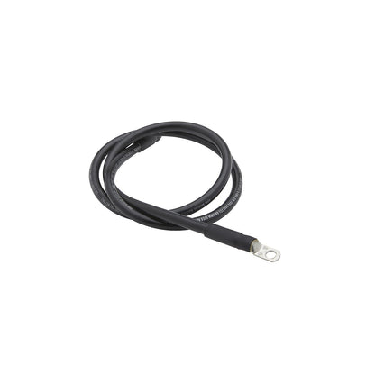 Tinned Copper Battery Assembly, 4 AWG, Black, 6ft