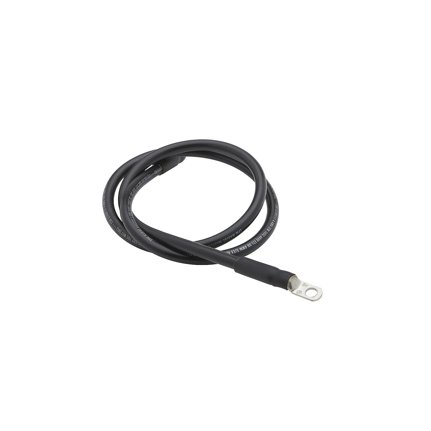 Tinned Copper Battery Assembly, 4 AWG, Black, 6ft
