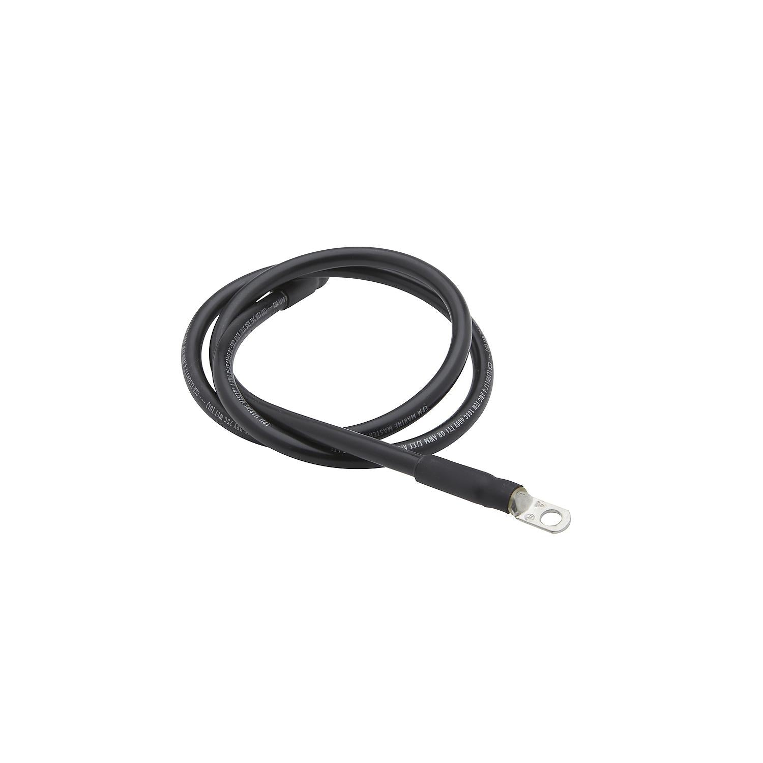 Tinned Copper Battery Assembly, 4 AWG, Black, 6ft