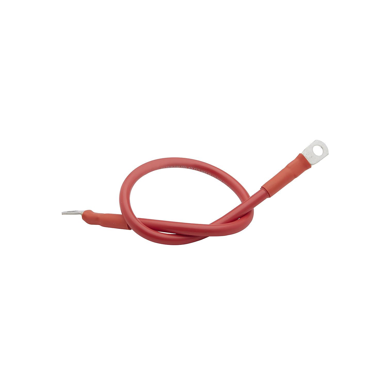 Tinned Copper Battery Assembly, 4 AWG, Red, 2ft