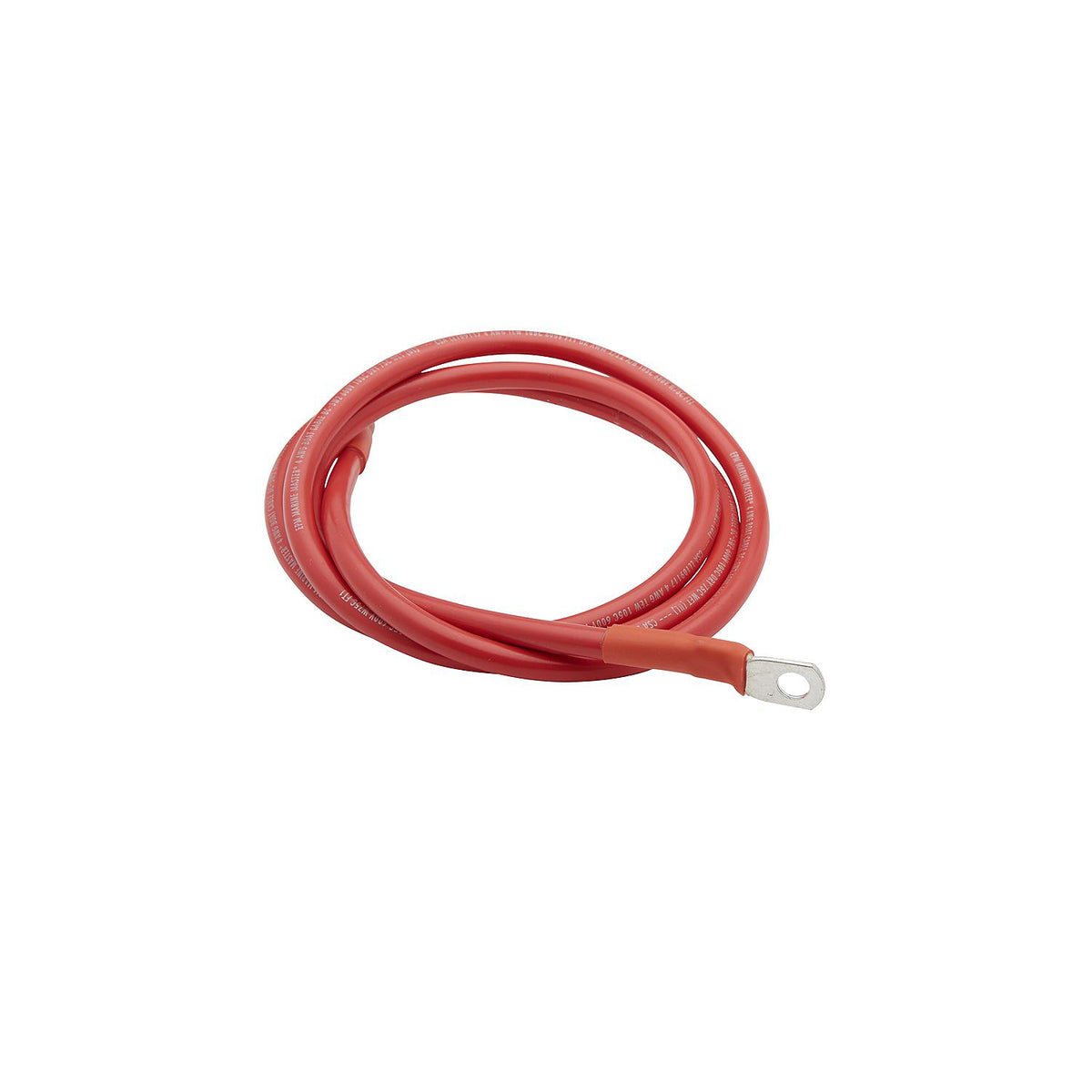 Tinned Copper Battery Assembly, 4 AWG, Red, 6ft