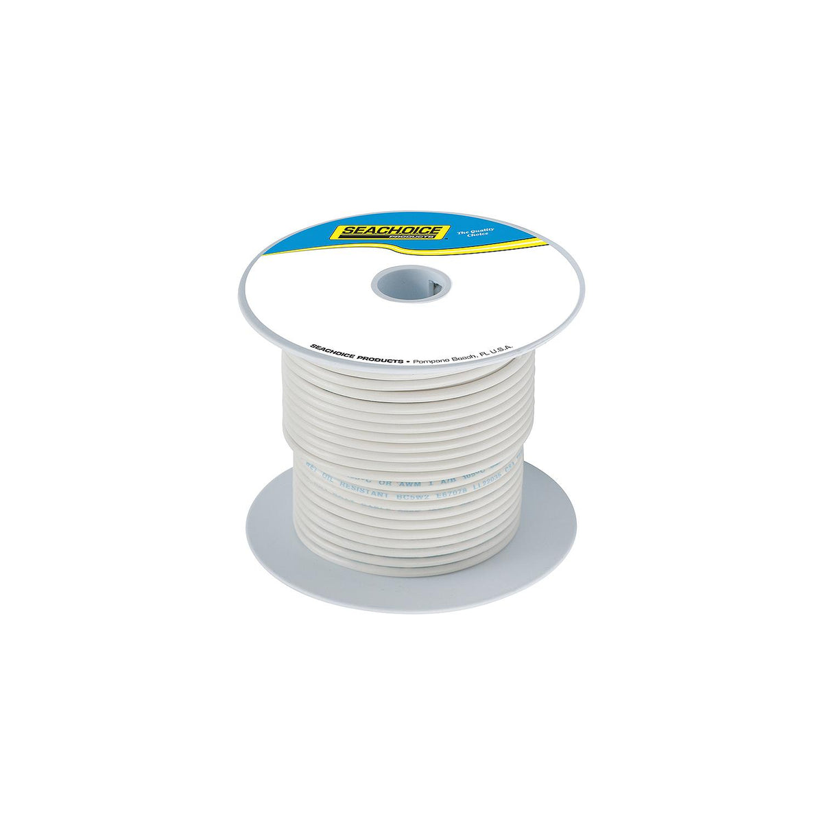 Tinned Copper Marine Wire, 18 AWG, White, 100ft