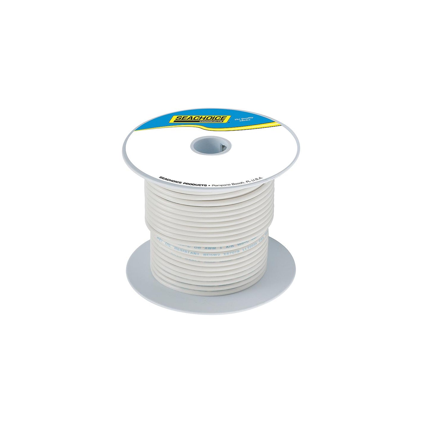 Tinned Copper Marine Wire, 12 AWG, White, 100ft