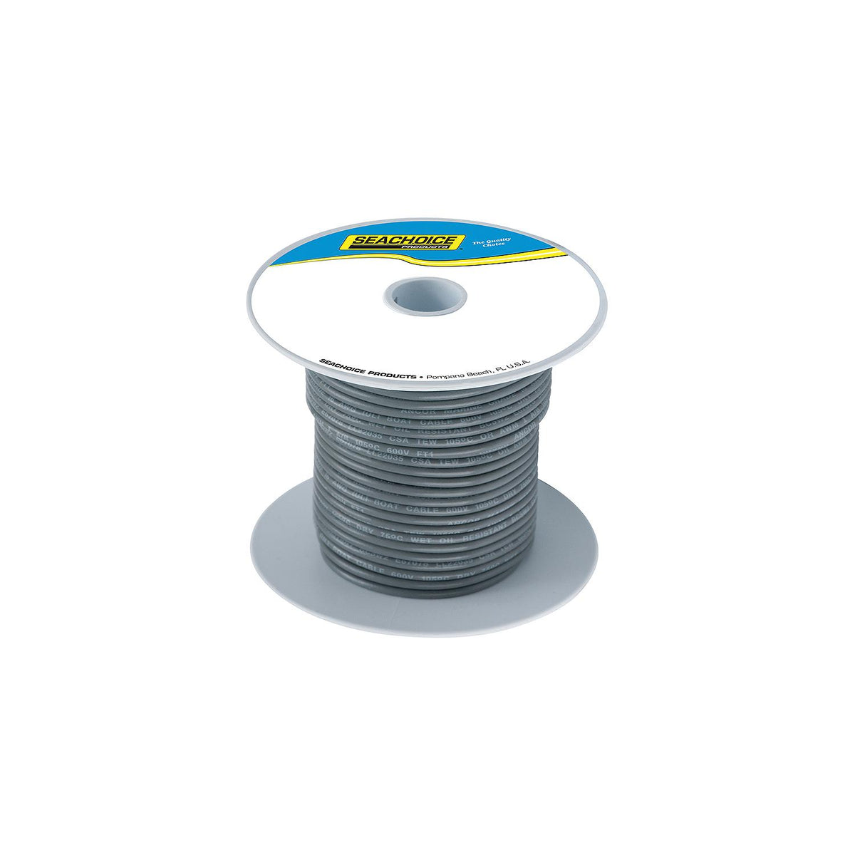 Tinned Copper Marine Wire, 16 AWG, Gray, 100ft