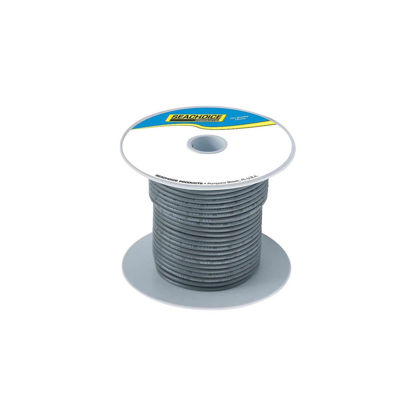 Tinned Copper Marine Wire, 14 AWG, Gray, 100ft