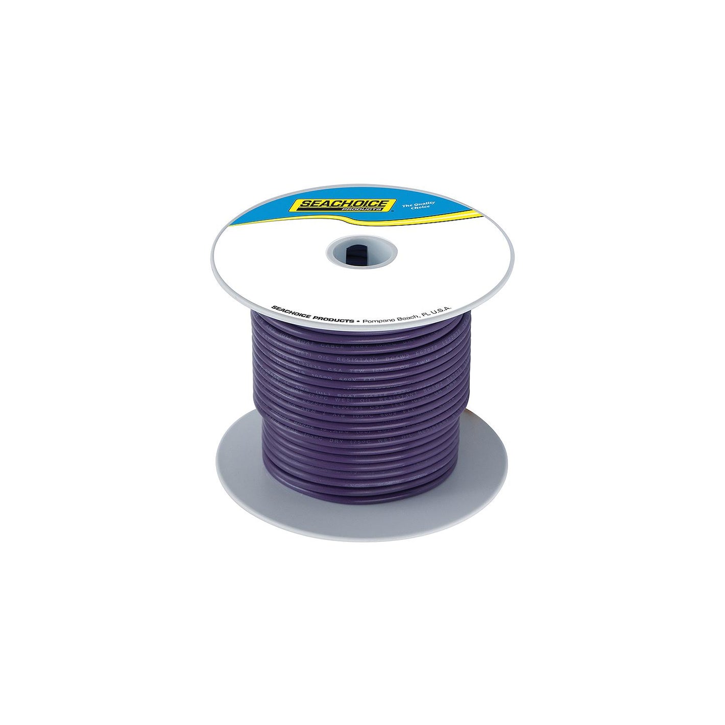 Tinned Copper Marine Wire, 14 AWG, Purple, 100ft