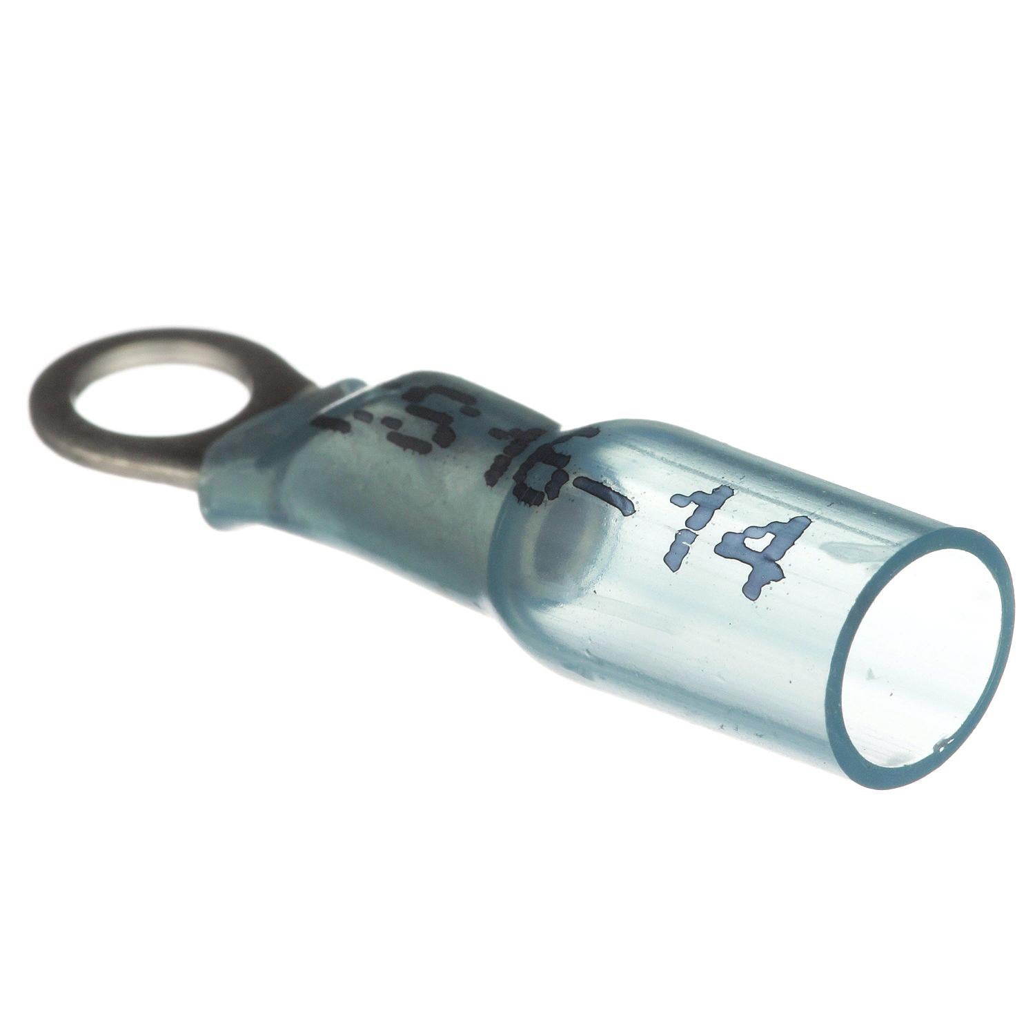 16-14 #10 Heat Shrink Ring Terminals, 100/PK