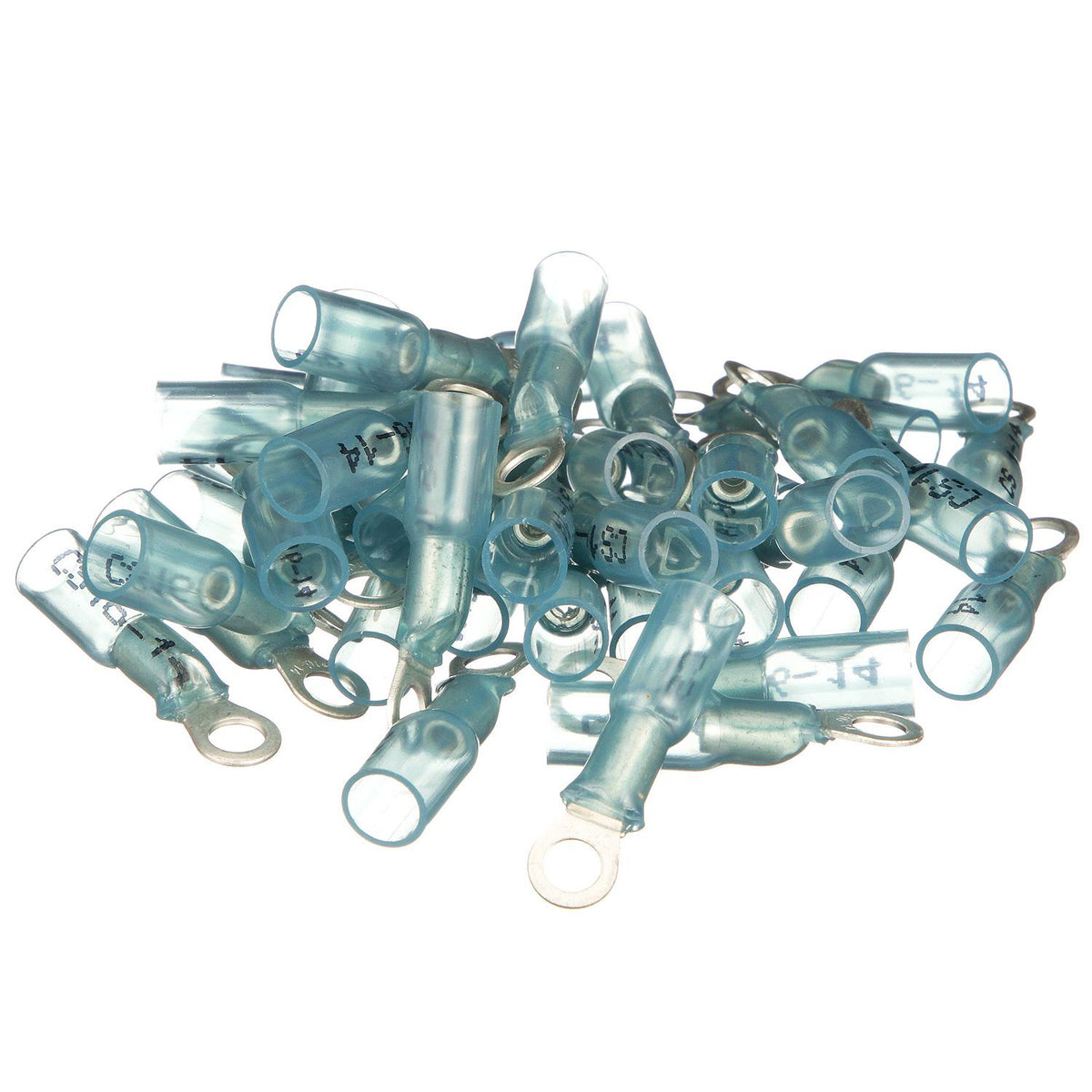 16-14 #10 Heat Shrink Ring Terminals, 100/PK