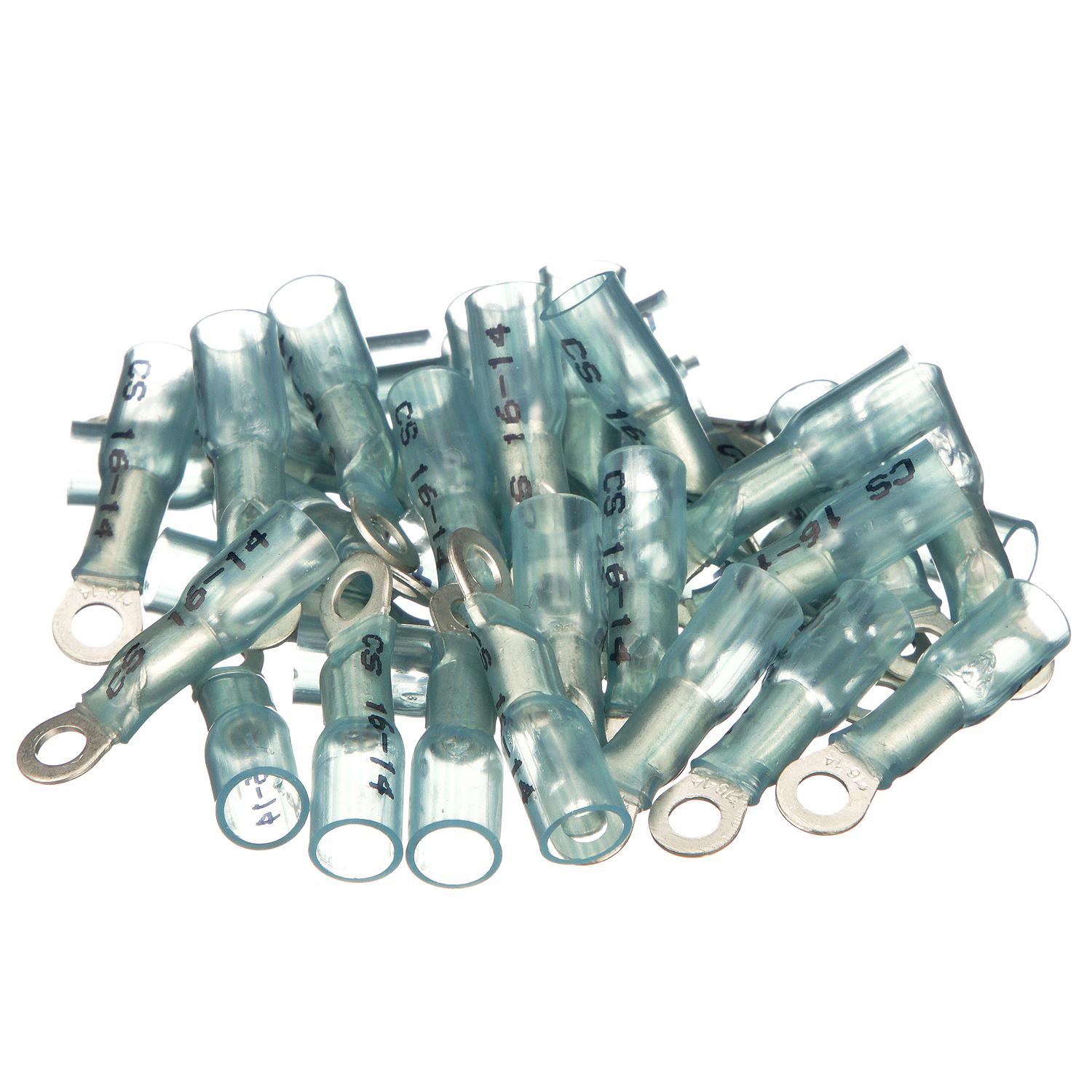 16-14 #8Heat Shrink Ring Terminals, 100/PK