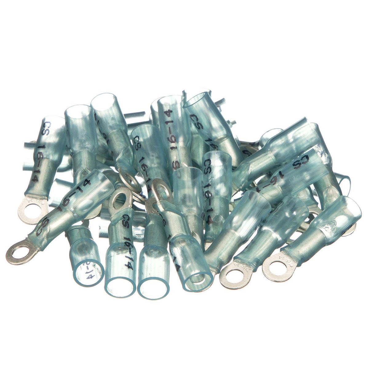 16-14 #8Heat Shrink Ring Terminals, 100/PK