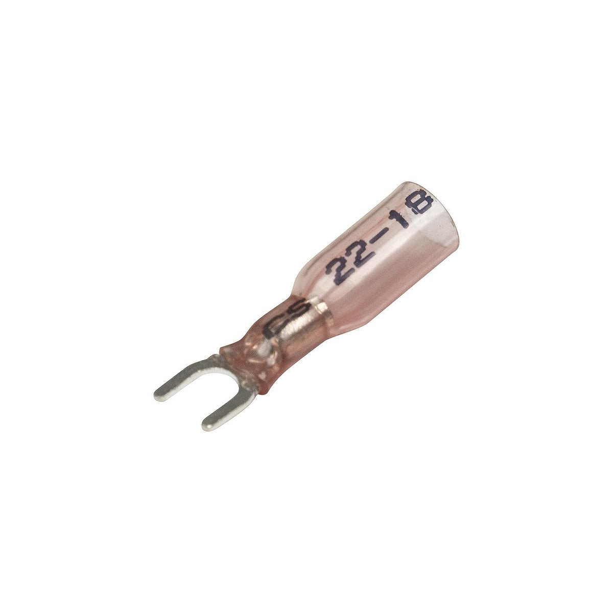 3-To-1 Heat Shrink Spade Terminal, 22-18 Ga., #10 Stud, 25/PK