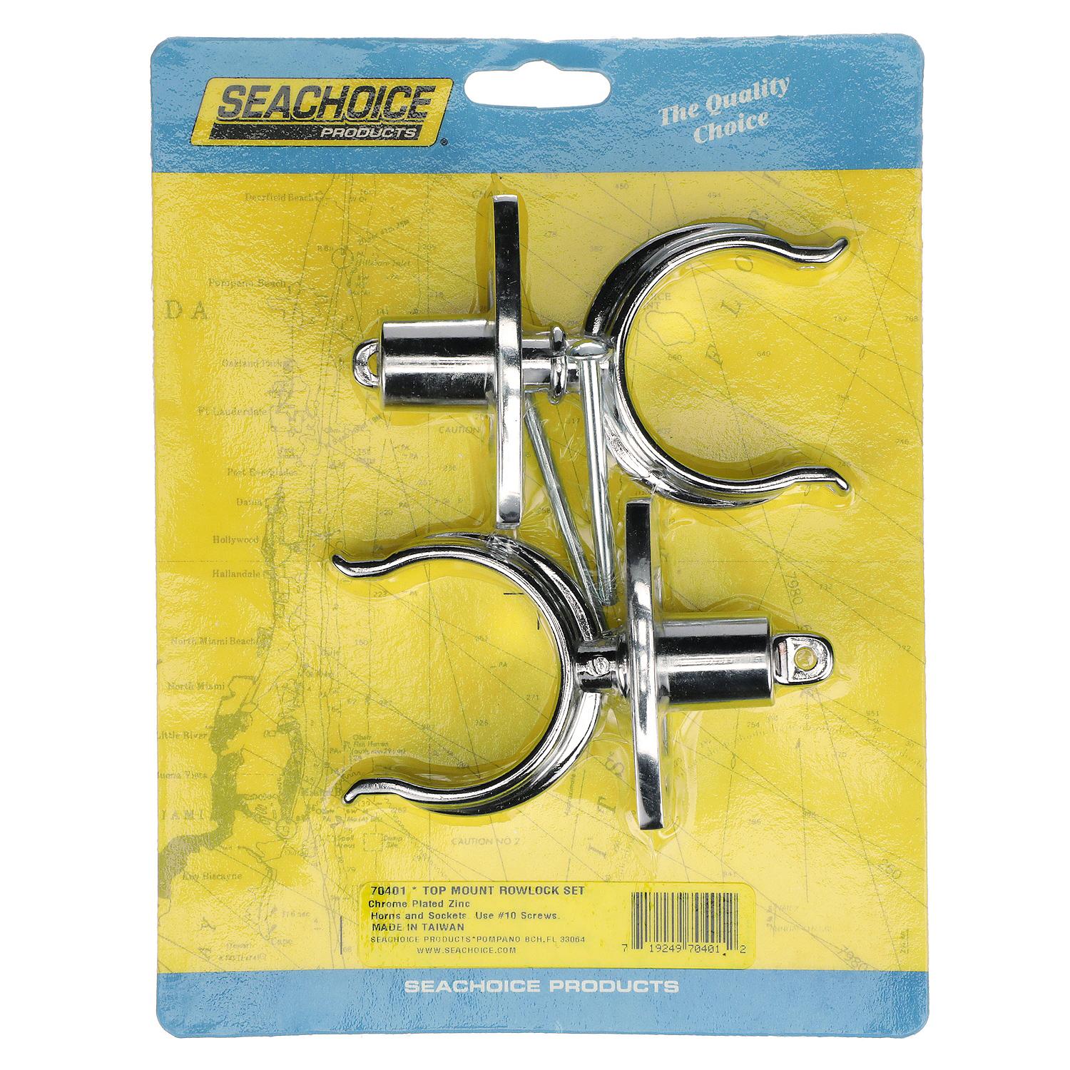 Chrome Plated Zinc Rowlock Set, 2/PK