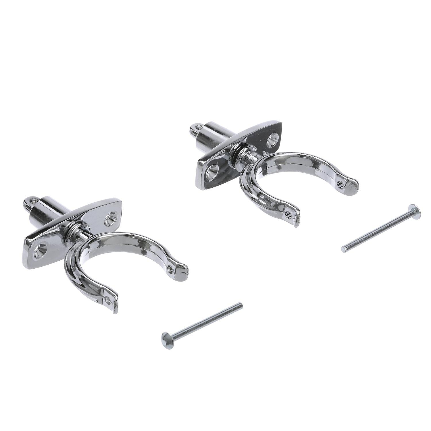 Chrome Plated Zinc Rowlock Set, 2/PK