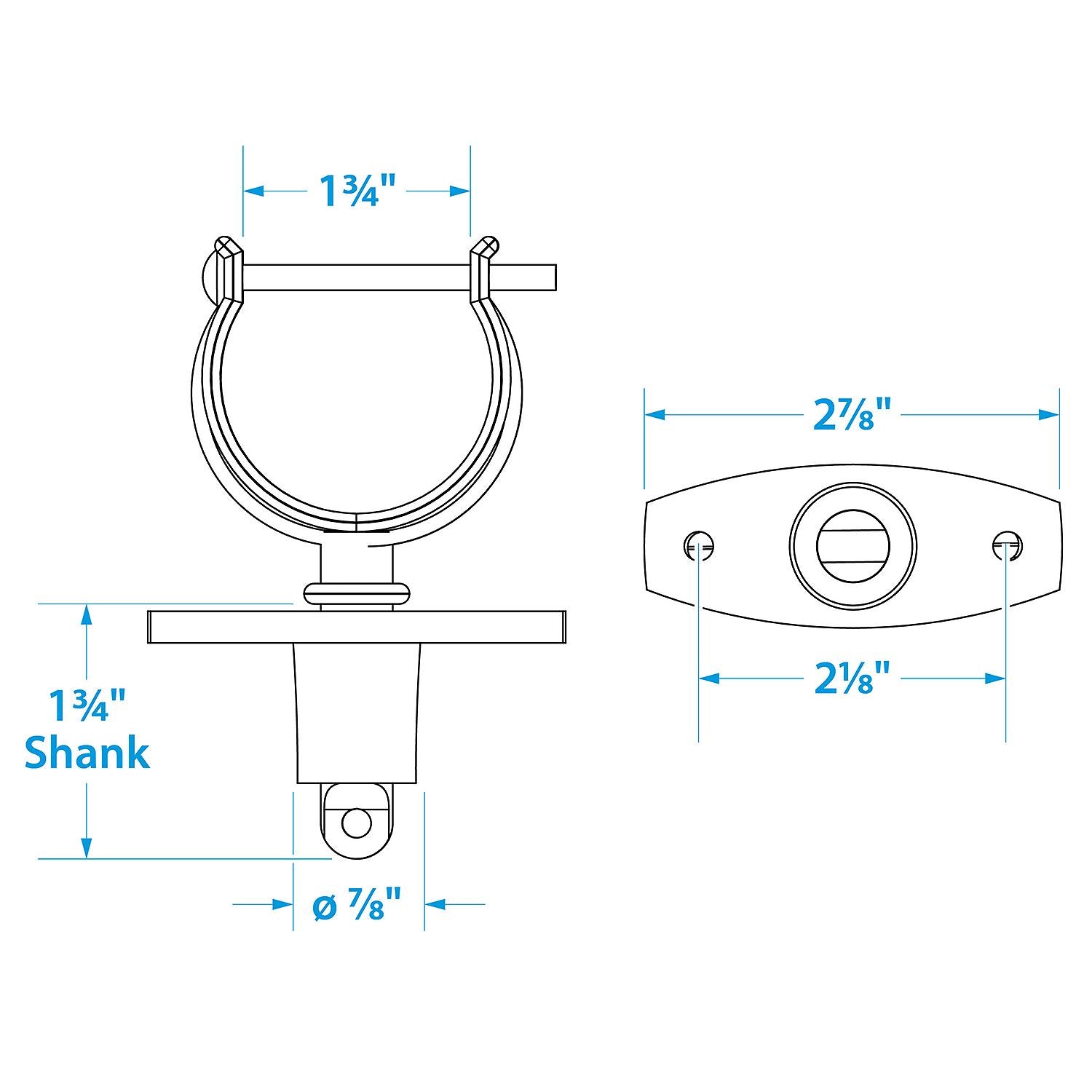 Chrome Plated Zinc Rowlock Set, 2/PK