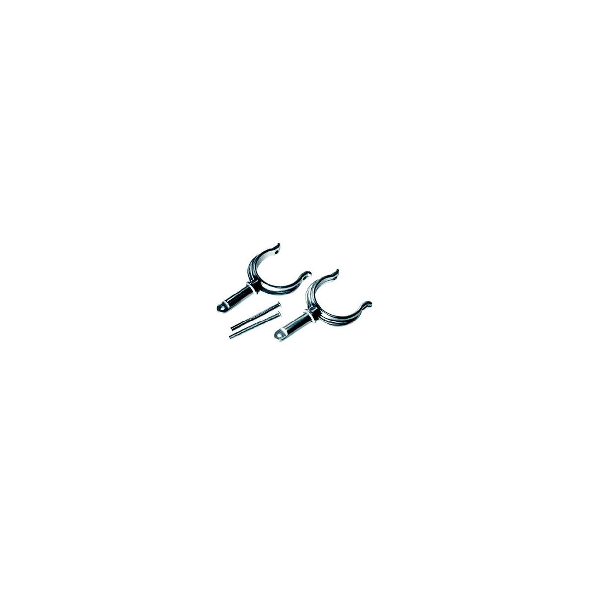 Chrome Plated Zinc Rowlock Horns Only, 2/PK