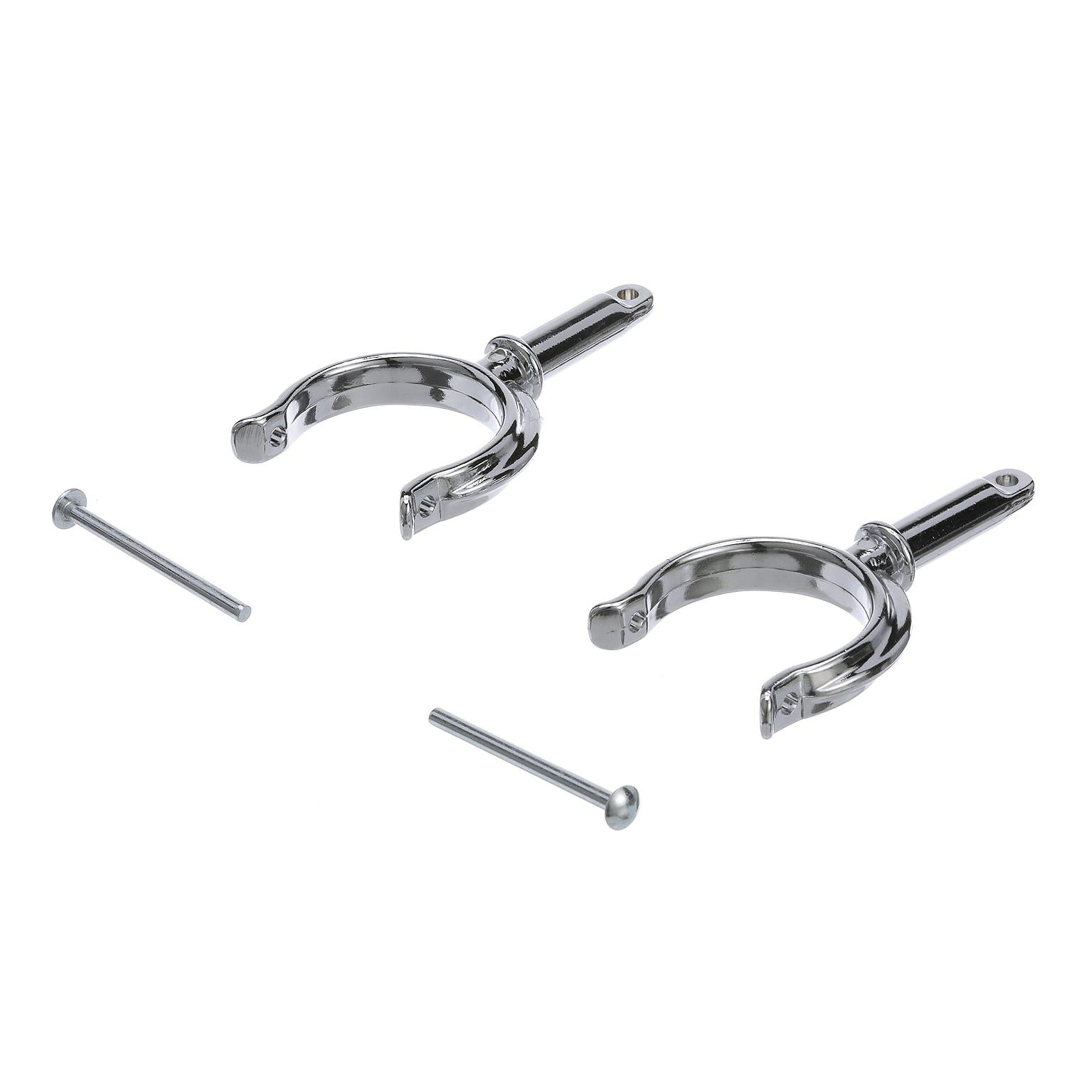 Chrome Plated Zinc Rowlock Horns Only, 2/PK