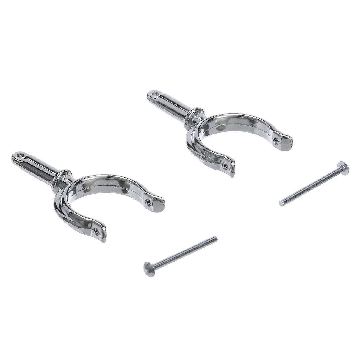 Chrome Plated Zinc Rowlock Horns Only, 2/PK