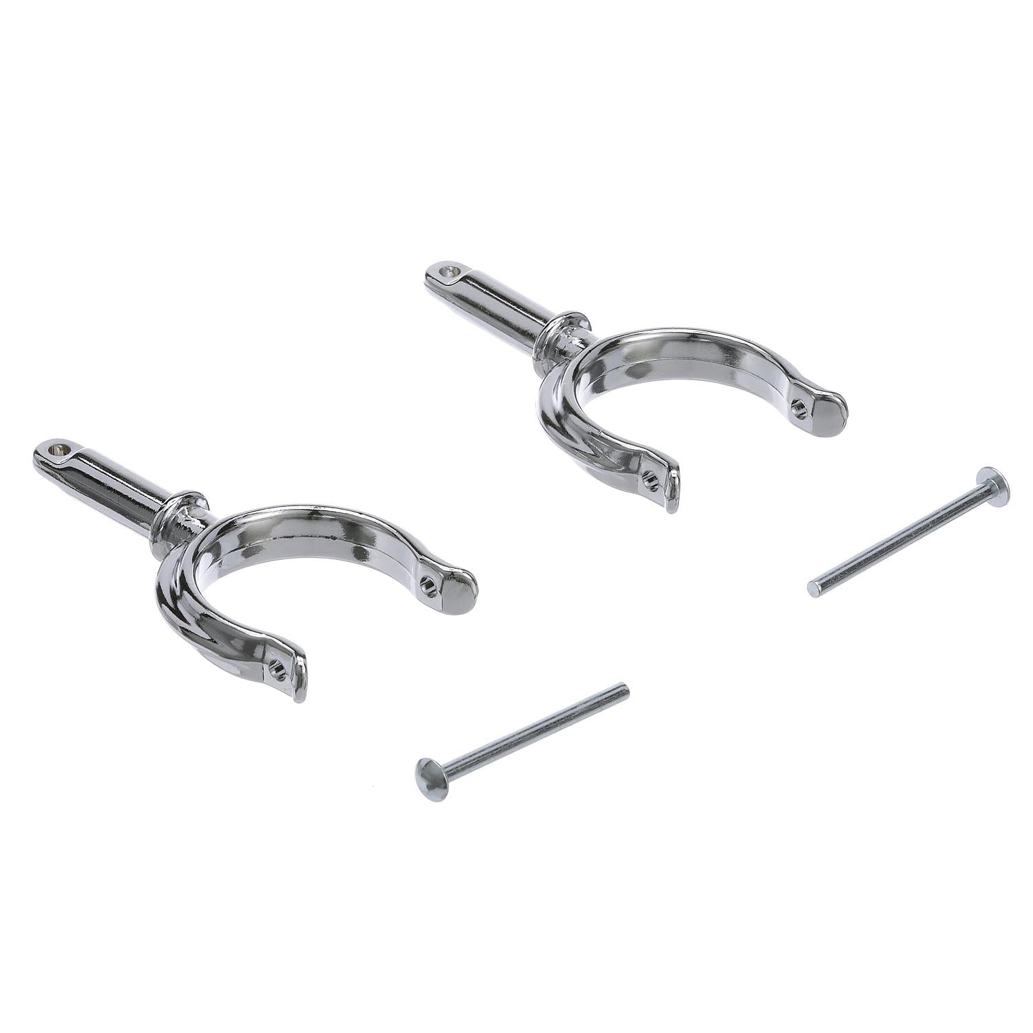 Chrome Plated Zinc Rowlock Horns Only, 2/PK