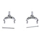 Chrome Plated Zinc Rowlock Horns Only, 2/PK