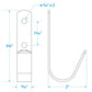 Stainless-Steel Boat Hook Holders, 2/PK