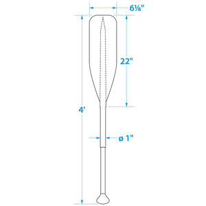 Synthetic Paddle w/ Aluminum Shaft, 4ft