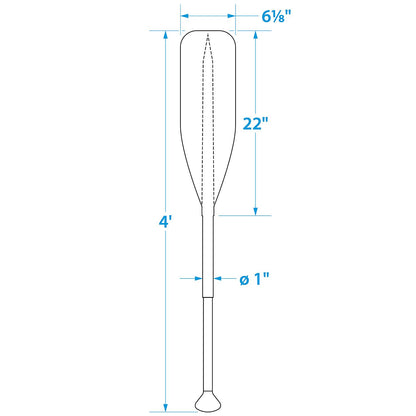Synthetic Paddle w/ Aluminum Shaft, 4ft