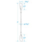 Curved-Blade Kayak Paddle, 7ft