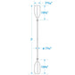 2-Piece Straight-Blade Kayak Paddle, 7ft