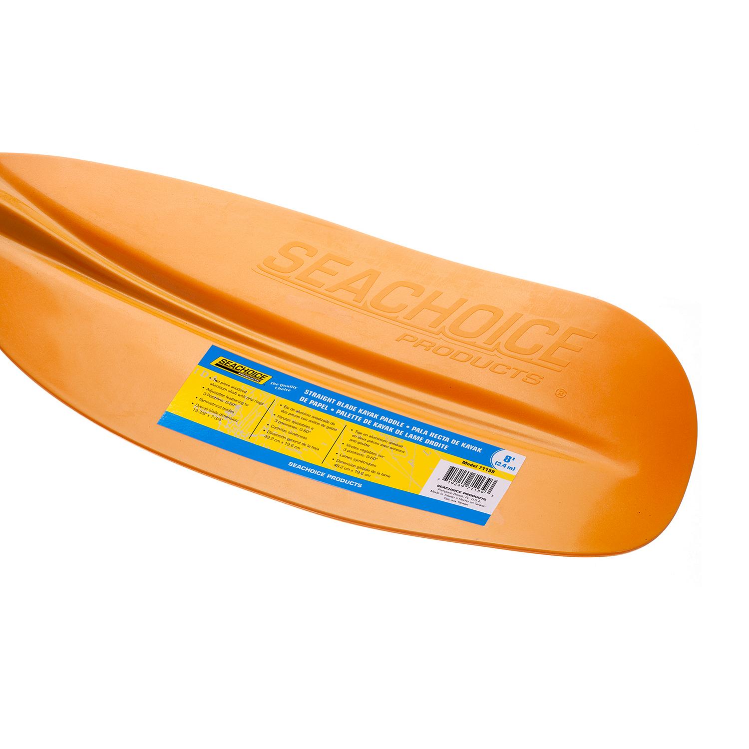 2-Piece Straight-Blade Kayak Paddle, 8ft