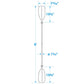 2-Piece Straight-Blade Kayak Paddle, 8ft
