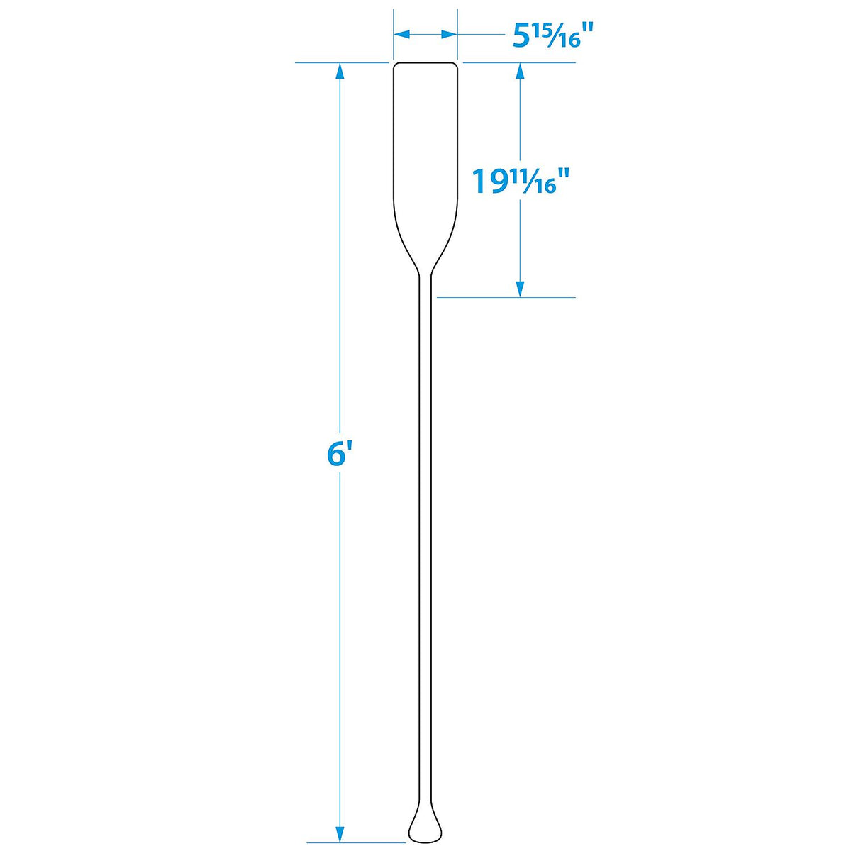 Standard Wood Paddle, 6ft