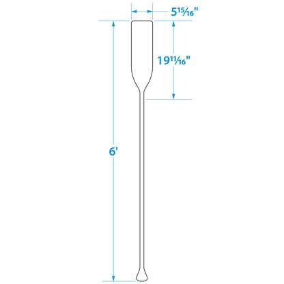 Standard Wood Paddle, 6ft