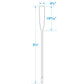 Premium Varnished Oar w/ Comfort Grip, 5.5ft