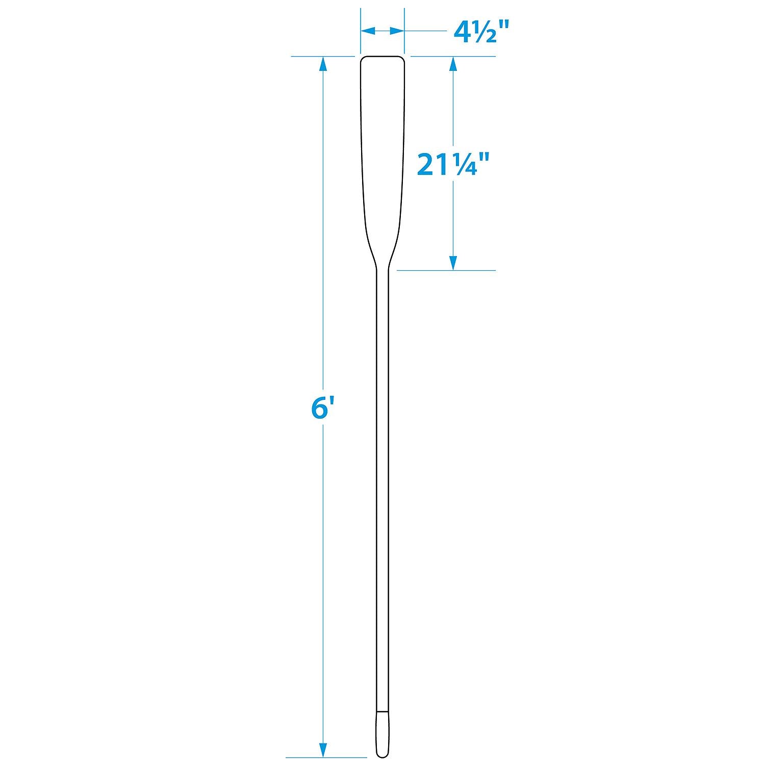 Premium Varnished Oar w/ Comfort Grip, 6ft