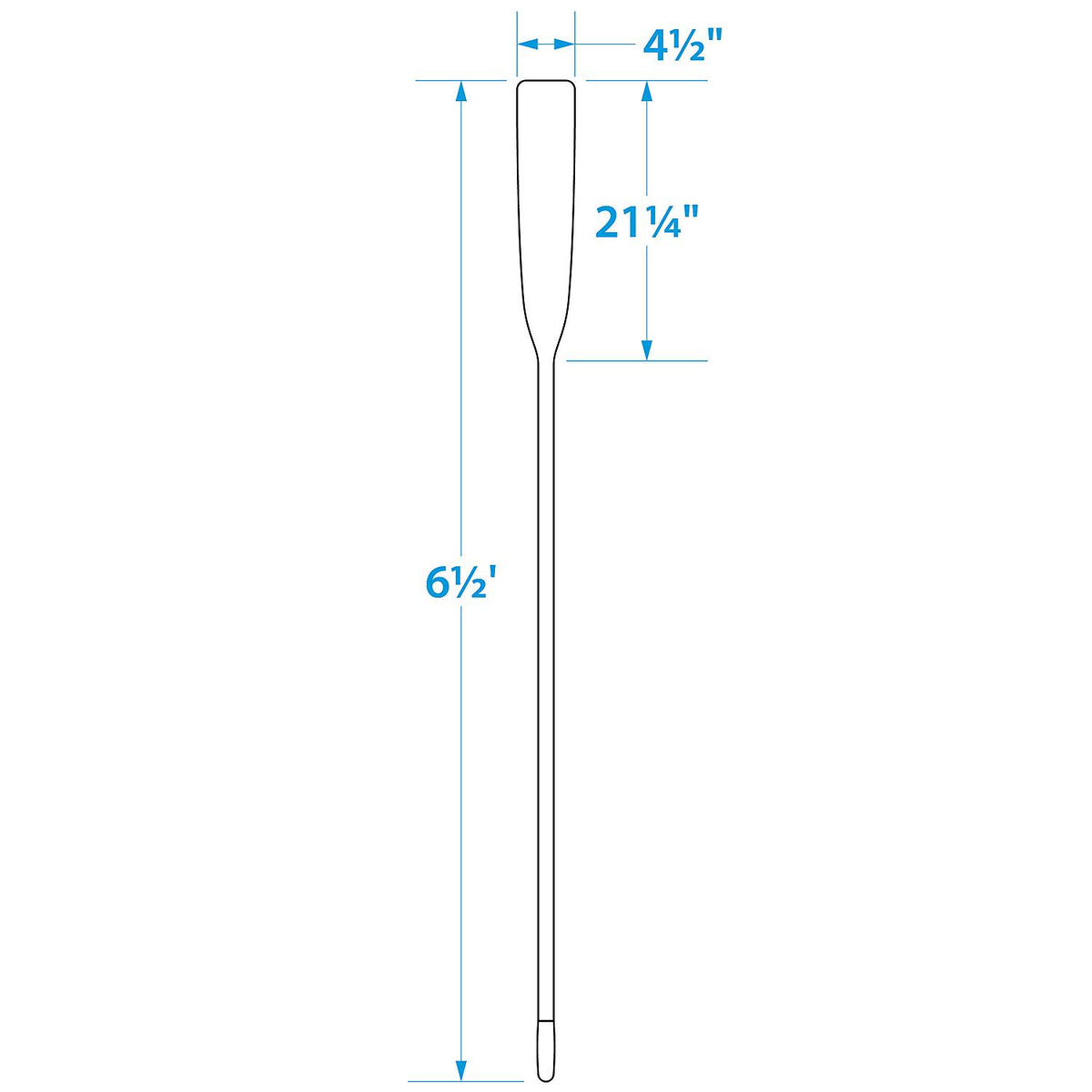 Premium Varnished Oar w/ Grip, 6.5ft