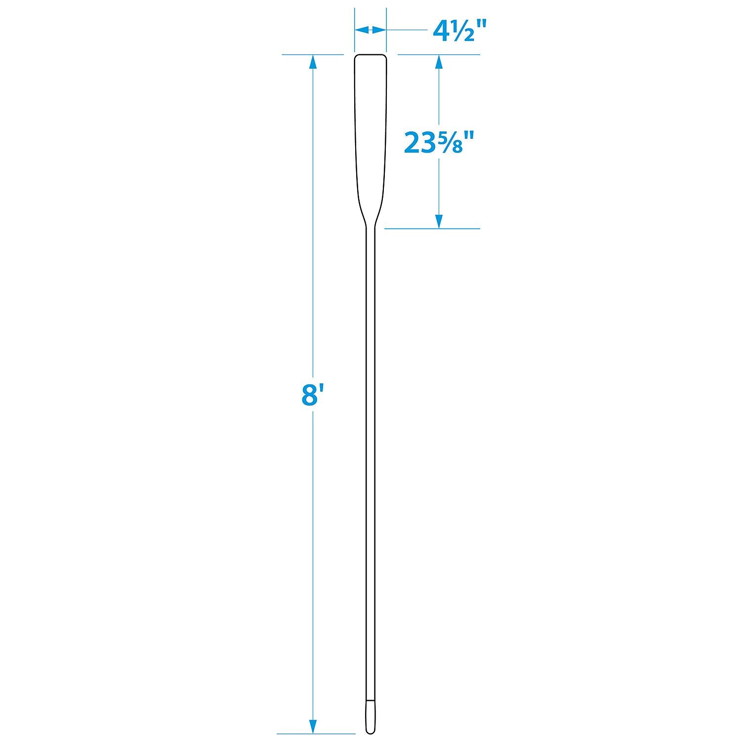 Premium Varnished Oar w/ Comfort Grip, 8ft
