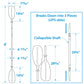 3-Piece Straight-Blade Kayak Paddle, UPS-able, 8ft