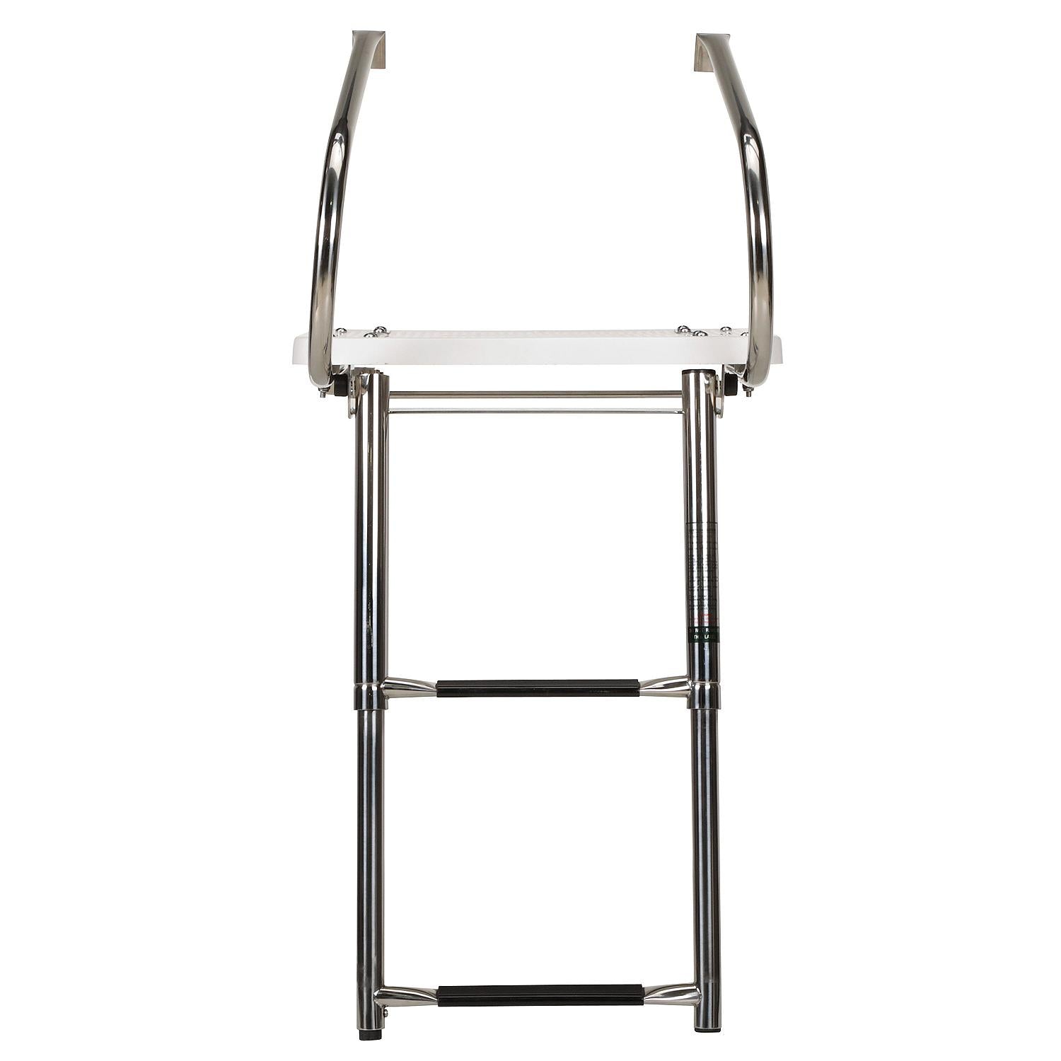 Deluxe 2 Step Universal Swim Platform w/ Slide Mount Telescoping Ladder