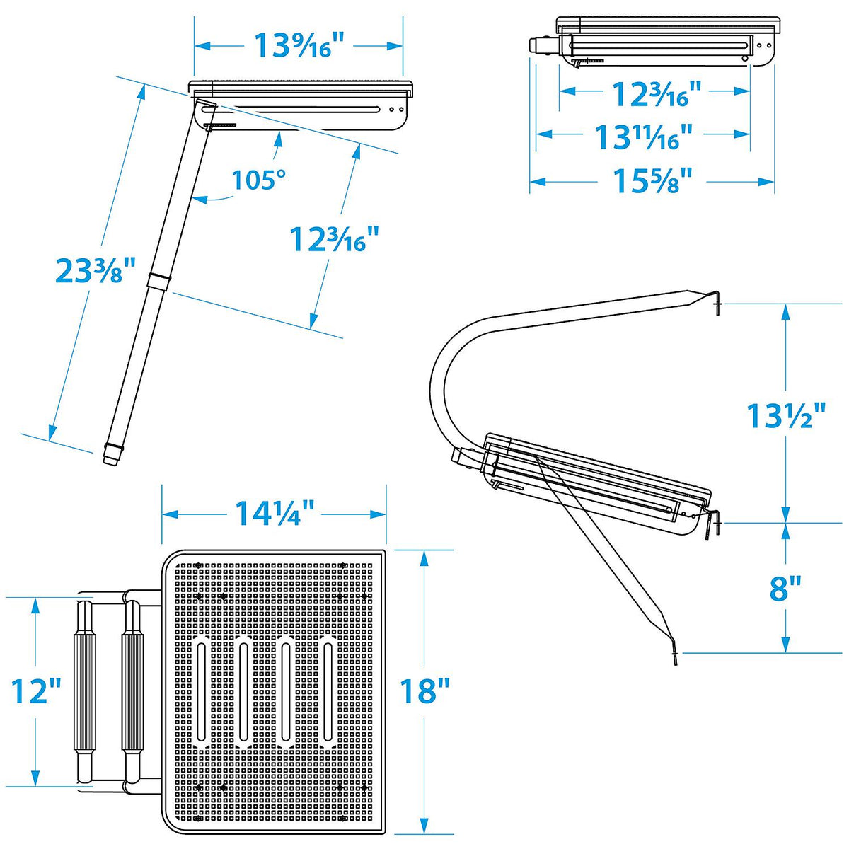 Deluxe 2 Step Universal Swim Platform w/ Slide Mount Telescoping Ladder