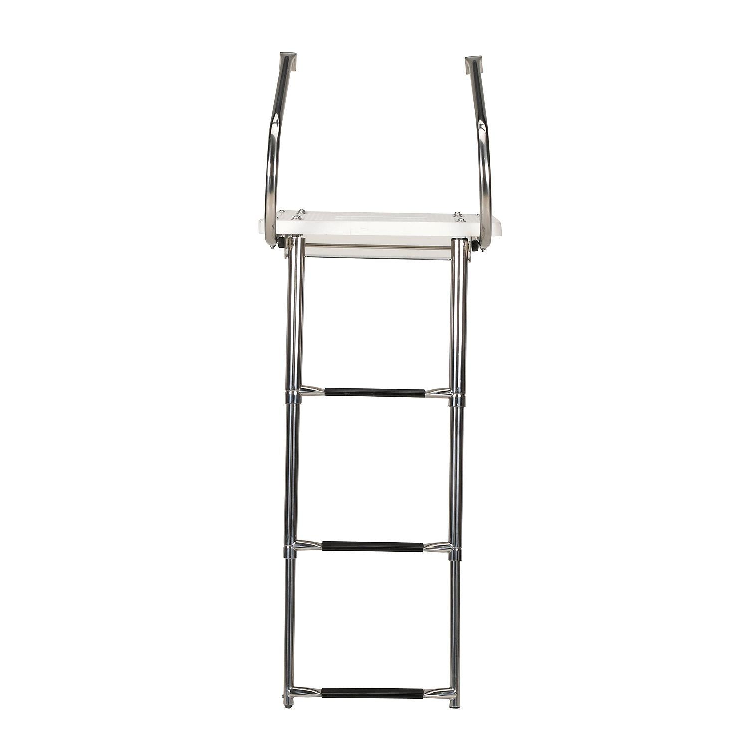 Deluxe 3 Step Universal Swim Platform w/ Slide Mount Telescoping Ladder