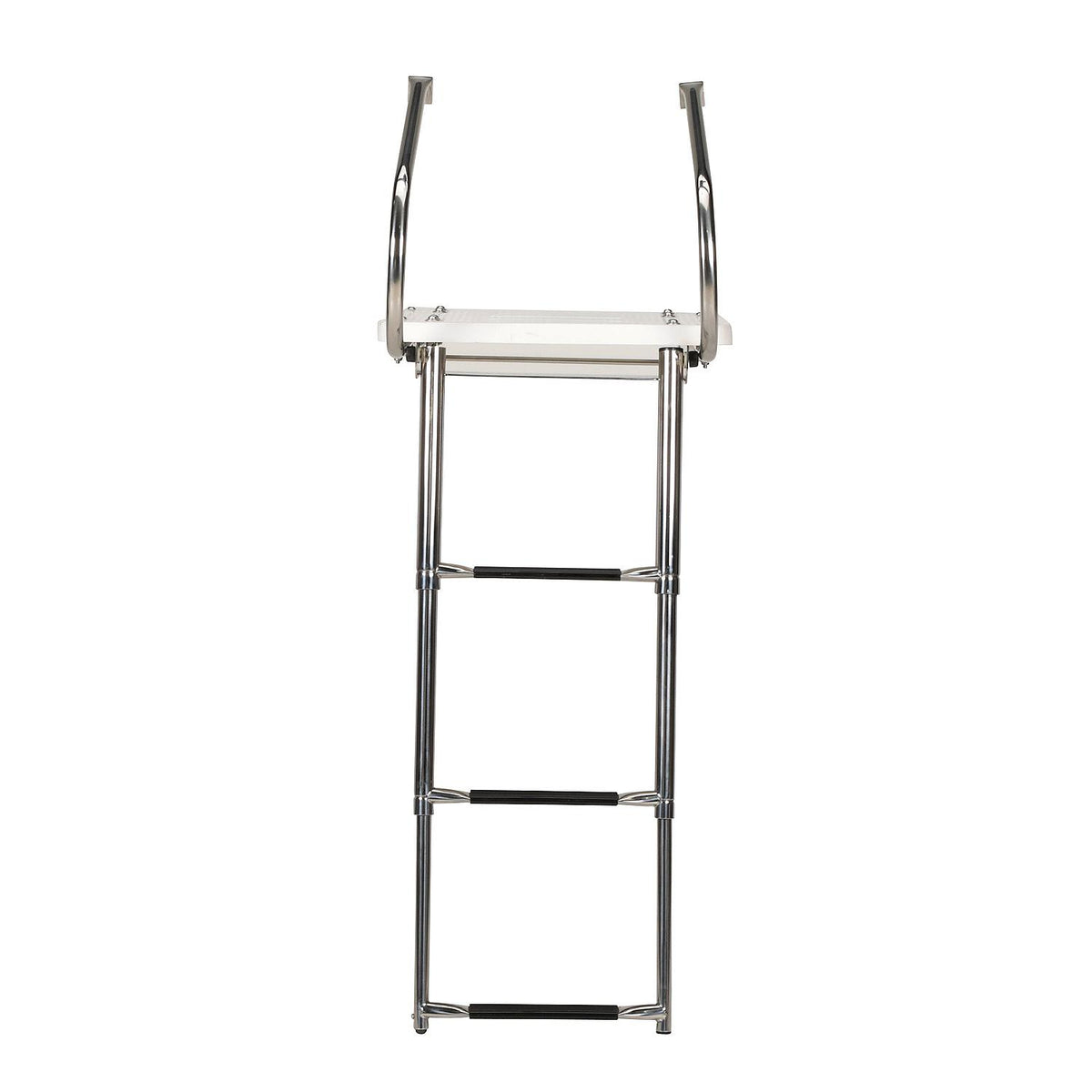 Deluxe 3 Step Universal Swim Platform w/ Slide Mount Telescoping Ladder