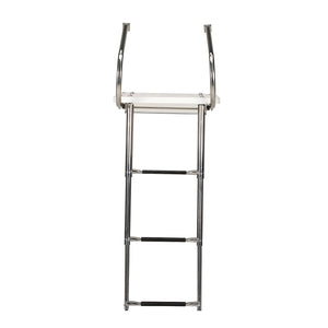 Deluxe 3 Step Universal Swim Platform w/ Slide Mount Telescoping Ladder